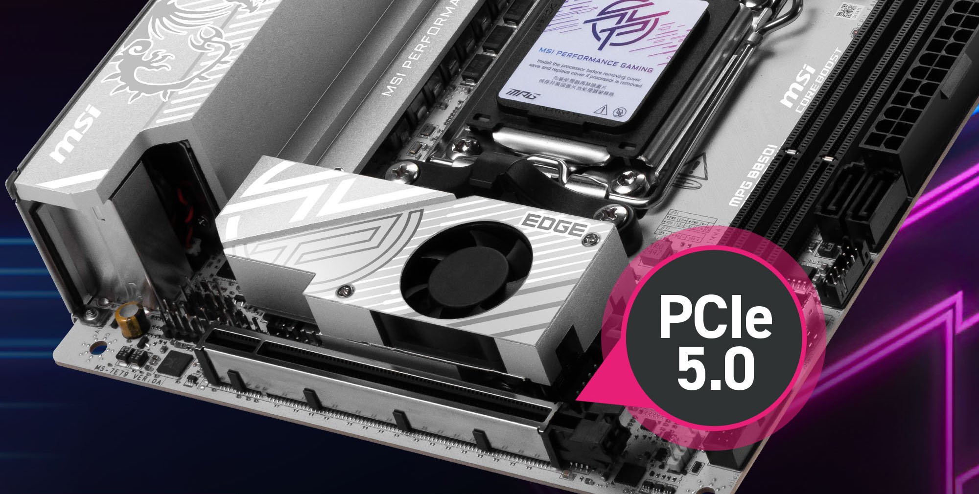 MSI MPG B850I EDGE TI WIFI AM5 Dual Channel DDR5 8200+ MT/s (OC